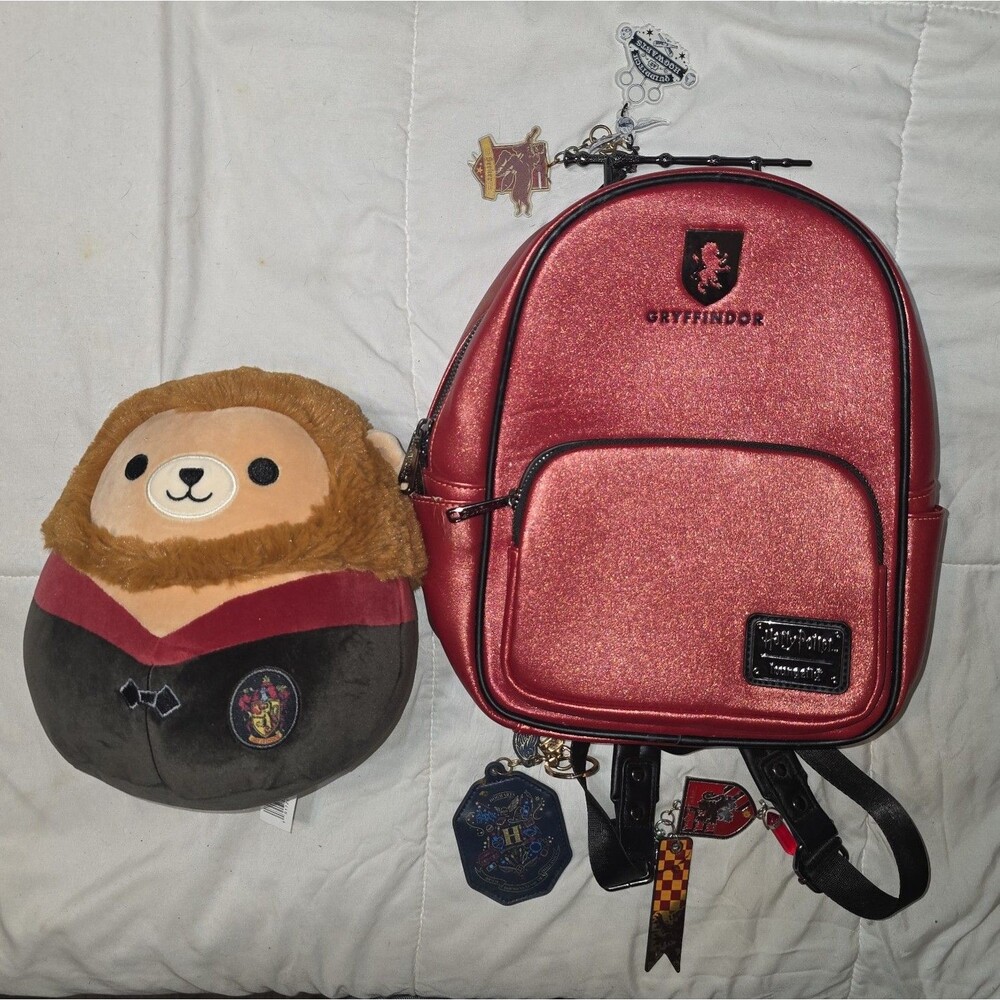 Loungefly Harry Potter Gryffindor metallic mini backpack bookbag bag & toy!